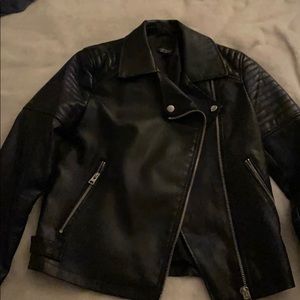Top shop leather Moto jacket size 4